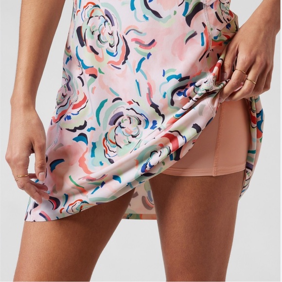 NWT | Athleta Infinity Printed Dress, Elegance Floral Orchid - Picture 4 of 11